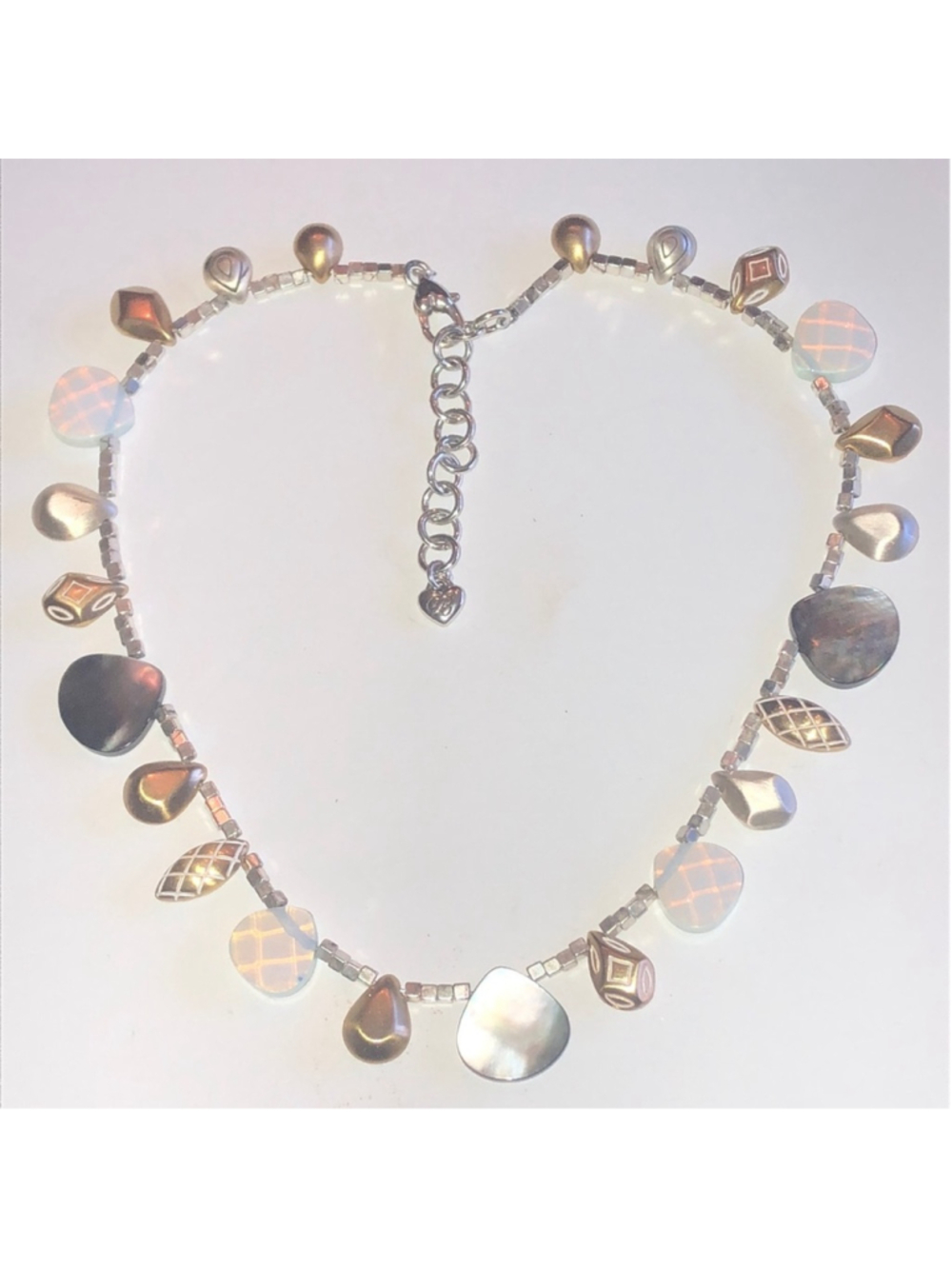 Brighton New Wave Boho Shell Beaded Neutral Tone Necklace
